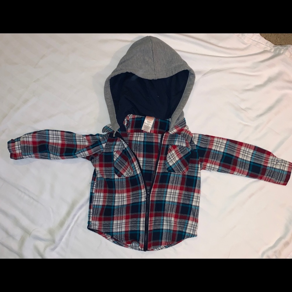 Boys flannel hoodie wonder nation